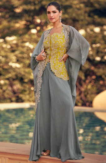 white christmas dresses Elegant Zari Work Indo-Western Dress – Handcrafted Embroidery, Modern –  Shabad Trends