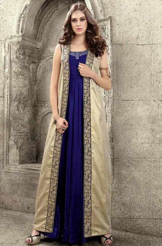 cream and royal blue dress Buy Exclusive Suit with Dupatta Online royal blue and gold bridesmaid dresses