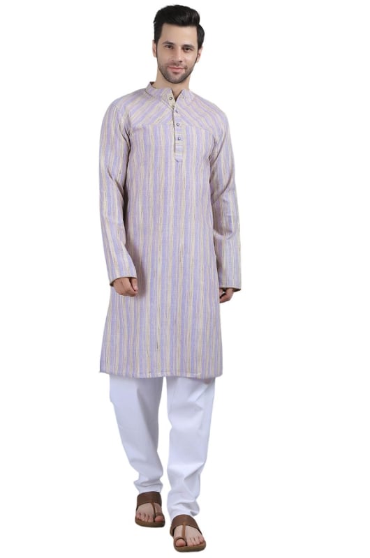Eid Special Purple Mens Kurta Set