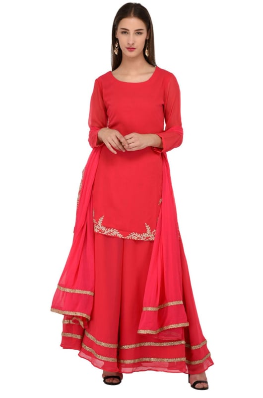 Gajari Georgette Plus Size Anarkali Suit