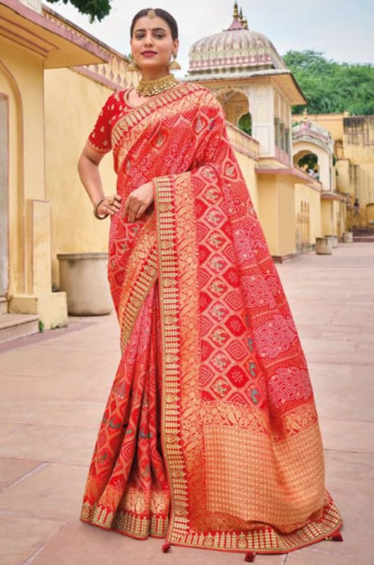 Gajari Pure Dola Viscose Designer Saree for Ceremonial