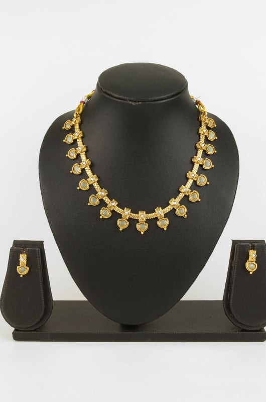 Golden Heavy Designer Necklace Set