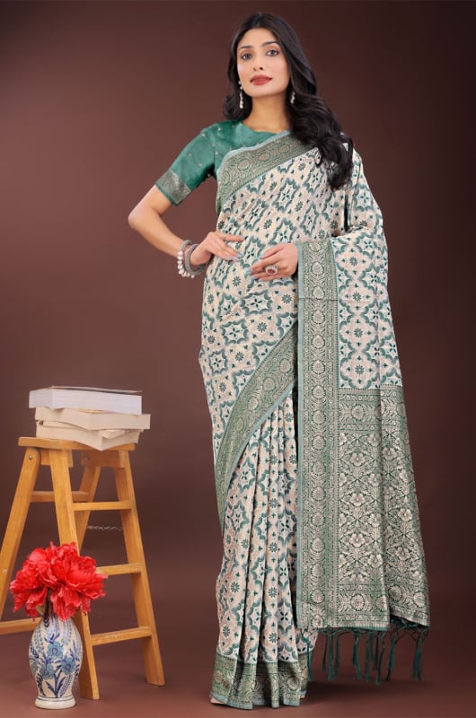 Green Cotton Saree