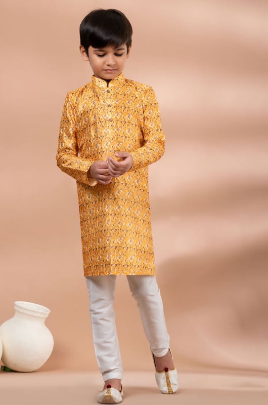 Multicolor Boys Printed Kurta Set