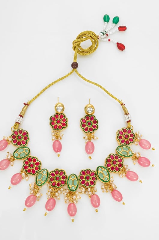 Pink Designer Necklace Set