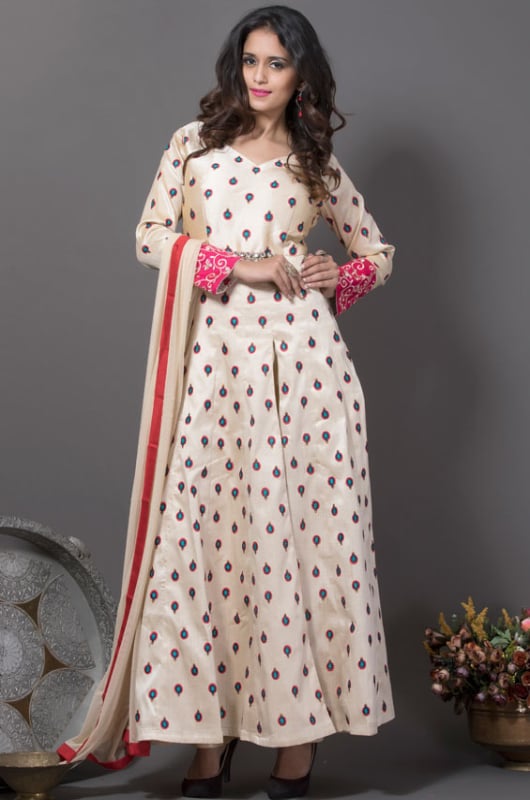 Charismatic Cream Readymade Suit