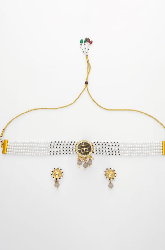 White Designer Necklace Set