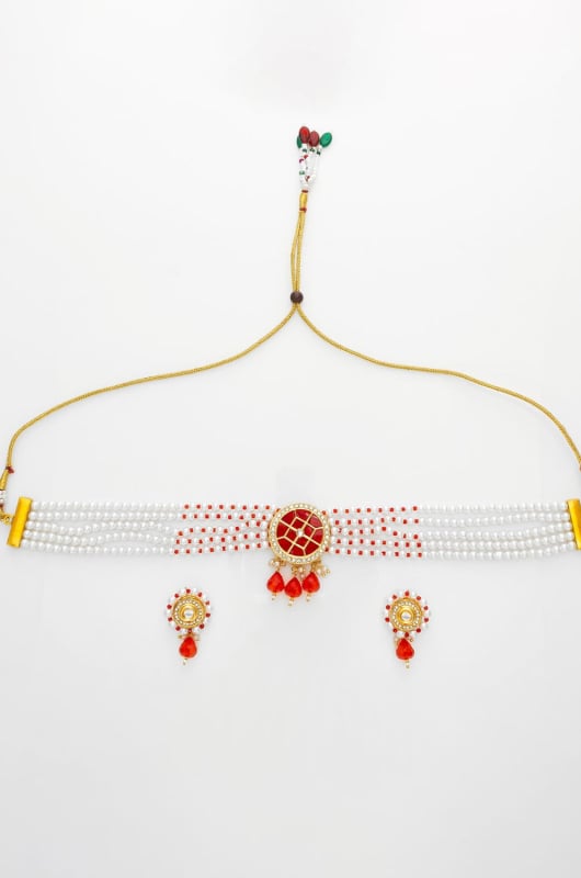 White Designer Necklace Set