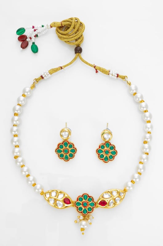 White Designer Necklace Set