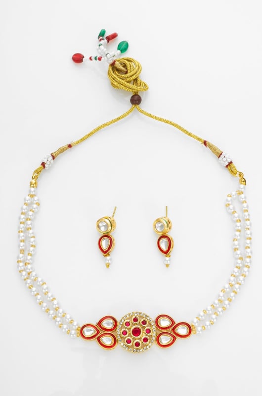 White Designer Necklace Set