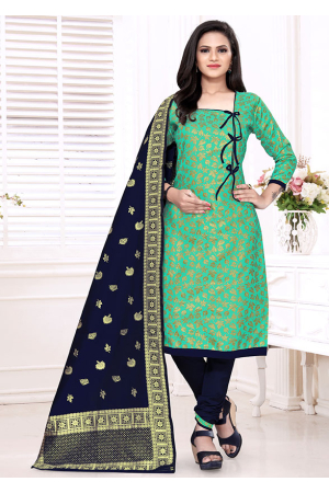 Mint Green Banarasi Silk Pant Kameez