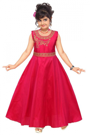 Rani Pink Taffeta Silk Gown