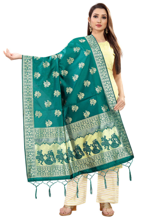 Rama Green Banarasi Silk Dupatta