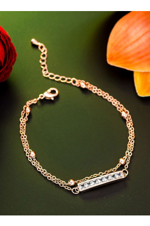 Rose Gold AD Studded Bracelet
