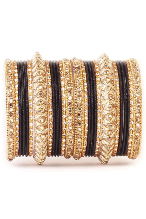 Black and Golden Wedding Wear Bangles