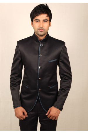 Black Jodhpuri Suit