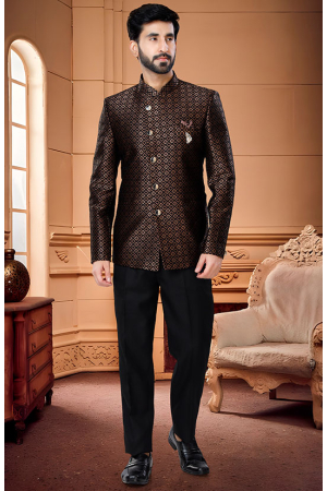Black Wedding Wear Jodupuri Suit