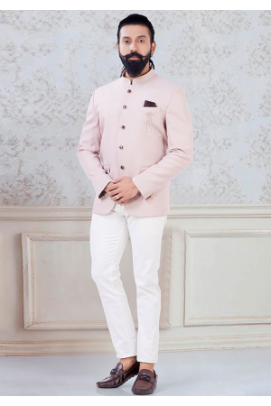 Blush Pink Designer Jodhpuri Suit