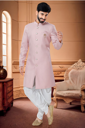 Blush Pink Designer Sherwani