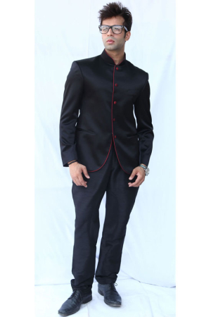 Bold Black Jodhpuri Suit