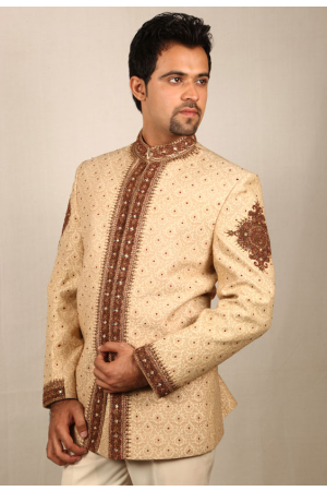 Butter Cream Jodhpuri Suit