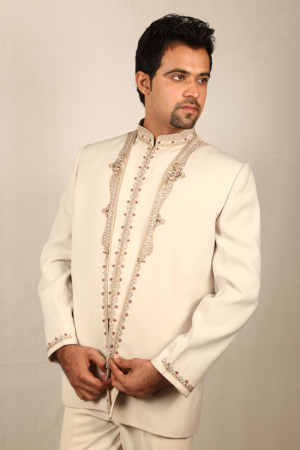Cream Jodhpuri Suit