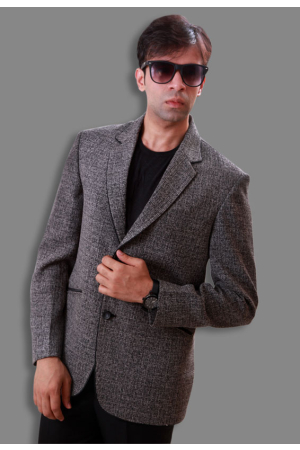 Modern Grey Terry Wool Blazer