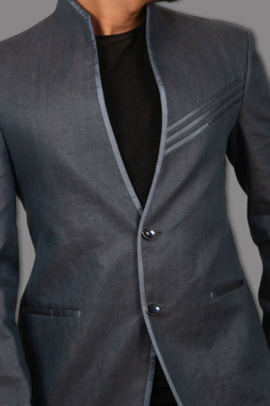 Sleek Steel Grey Blazer