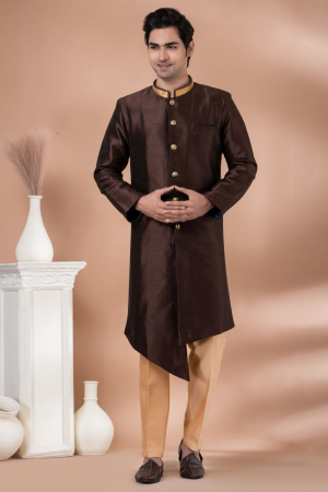 Brown Indo Western Outfit for Wedding