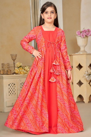 Coral Kids Georgette Gown with Jacket