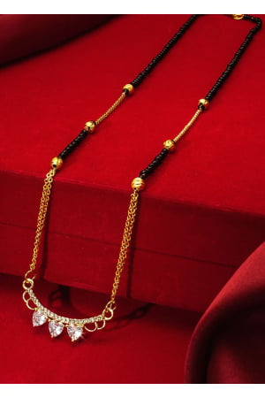 Elegant Golden American Diamond Mangalsutra