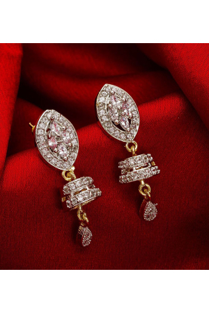 Silver and Golden Studded Earrings