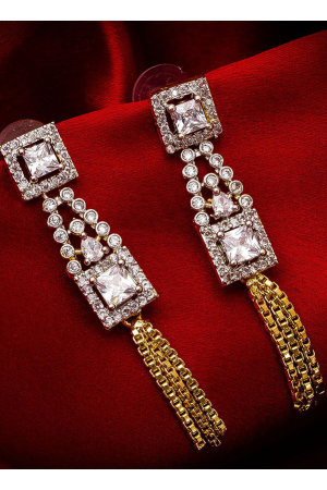 Antique Golden American Diamond Earrings