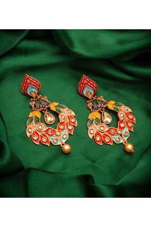 AD Studded Multicolor Earrings