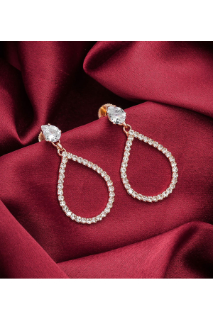 Rose Gold American Diamonds Studded Earrings
