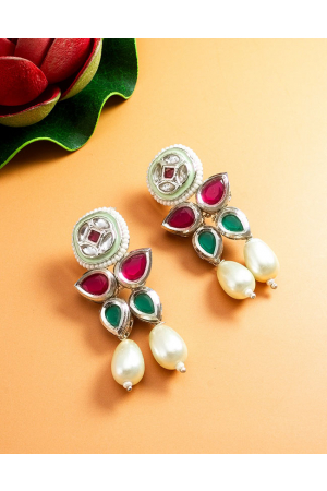 Stones Studded Multicolor Earrings