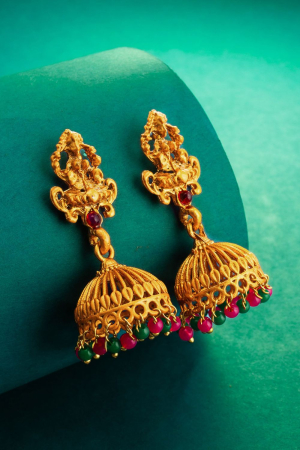 Traditional Gold Plated Jhumki Earrings