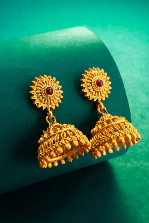 Jhumki Style Gold Plated Earrings