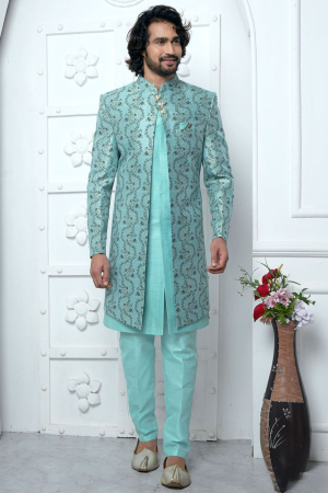 Firozi Designer Indo Western Outfit