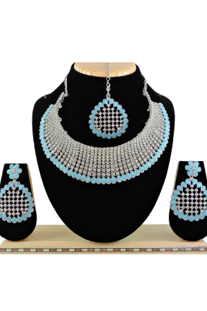 Firozi Heavy Designer Necklace Set