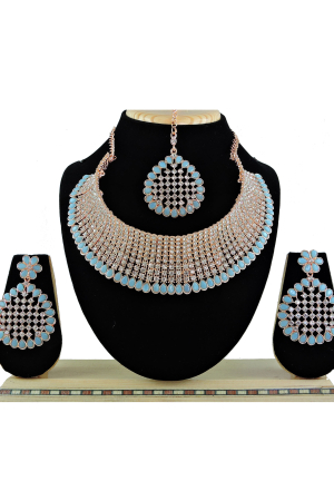 Firozi Heavy Designer Necklace Set
