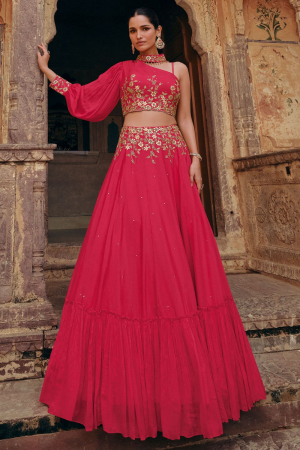 Pink Cotton Solid Flared Western Dress – Janasya.com