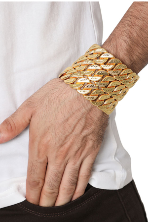 Gold Plated  3 Line Styles Bracelet For Men