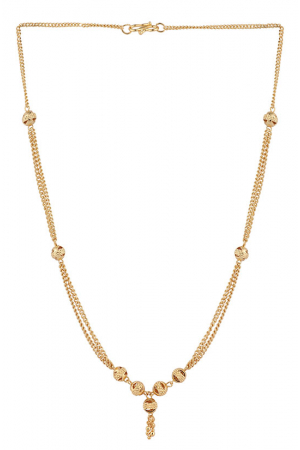 Gold Plated Brass Two Line Necklace Chain
