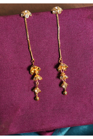 Gold Plated Hanging  Beautiful Fancy Earrings