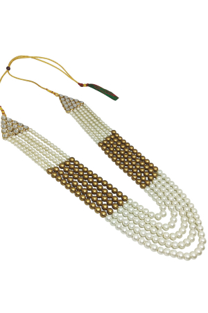 Golden and White Designer Necklace Set