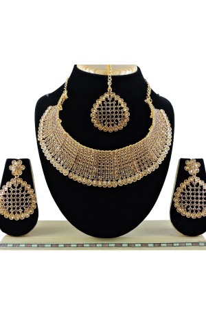 Golden Heavy Designer Necklace Set