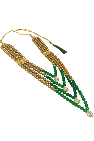 Green and Golden Designer Necklace Set