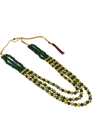 Green and Golden Designer Necklace Set