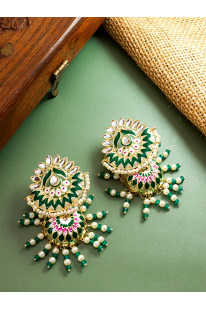 Green Designer Earrings